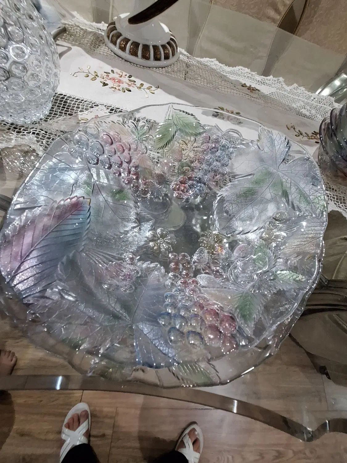 سرویس کریستال اصل چک ۱۴تیکه طرح برجسته ۷رنگ|ظروف سرو و پذیرایی|تهران, تهرانپارس غربی|دیوار