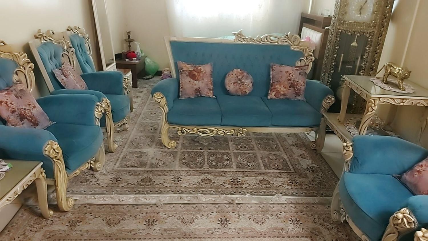 مبل ۹ نفره /فوم سرد ۱۵سانت/جلو مبلی|مبلمان خانگی و میز عسلی|تهران, ائمه اطهار|دیوار