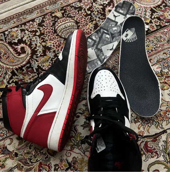 کتونی650دلاری Jordan1 Retro High Bred Toe|کیف، کفش، کمربند|تهران, شهرک فرهنگیان|دیوار