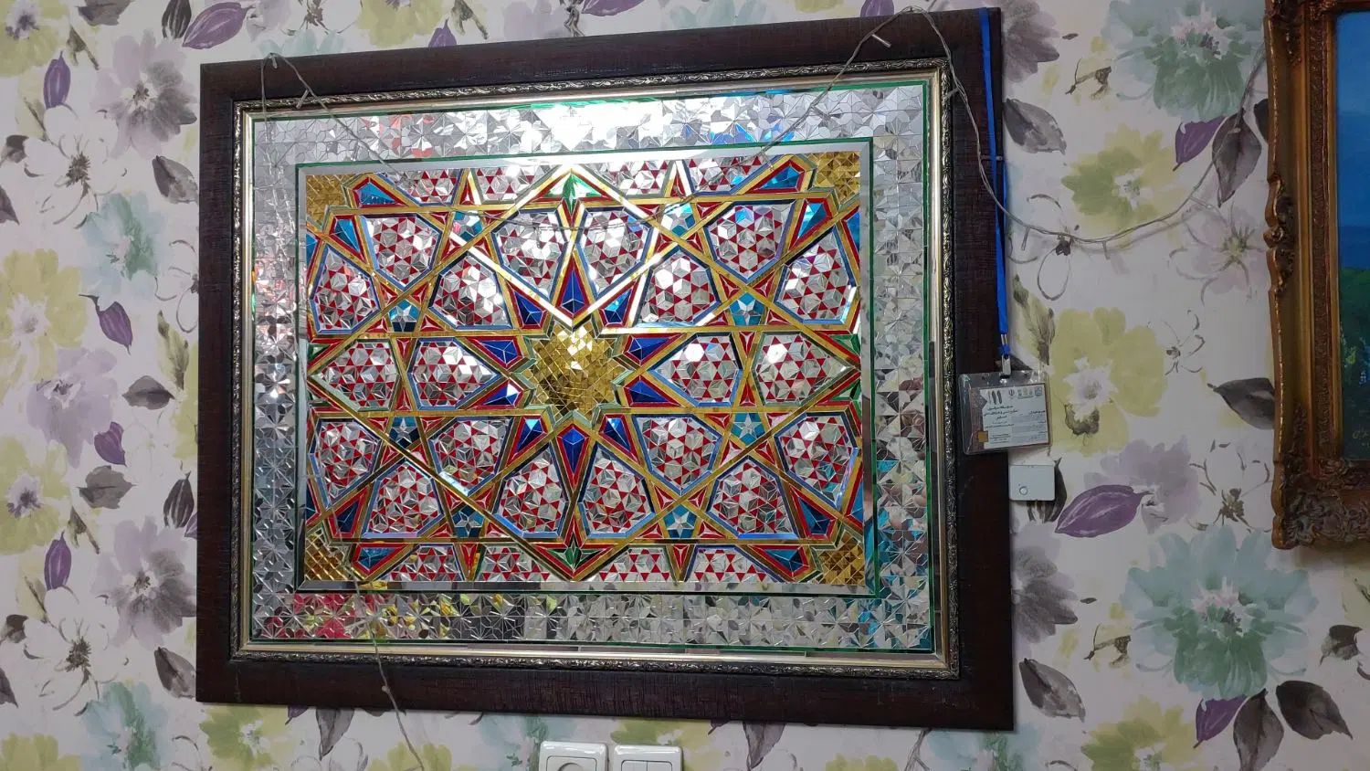 آینه کاری معماری آینه آویز مقرنس ترنج گره دکوراتیو|آینه|شیراز, شاهچراغ|دیوار