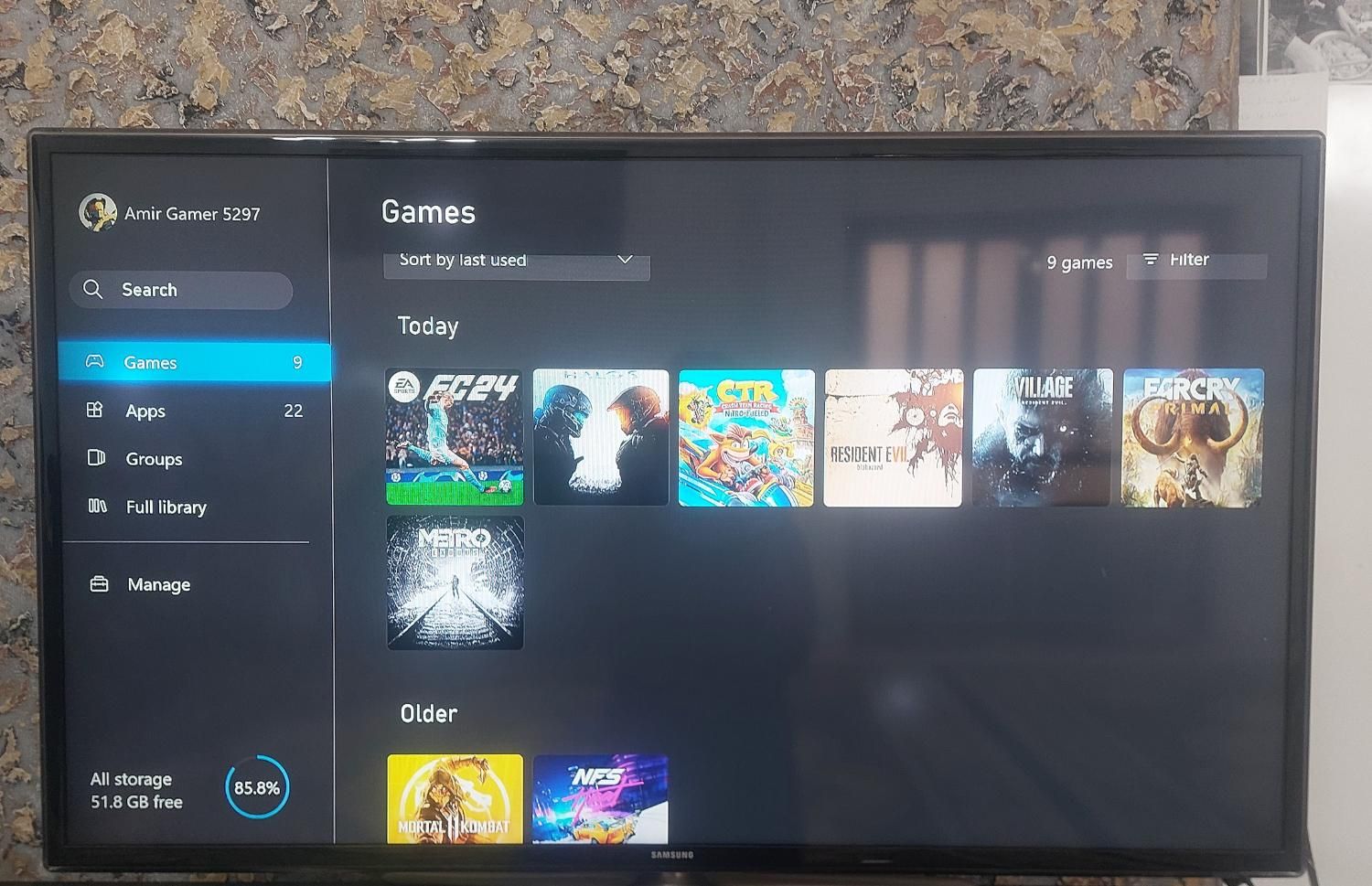 کنسول بازی Xbox One فوق العاده کم کار و تمیز فول|کنسول، بازی ویدئویی و آنلاین|نور, |دیوار