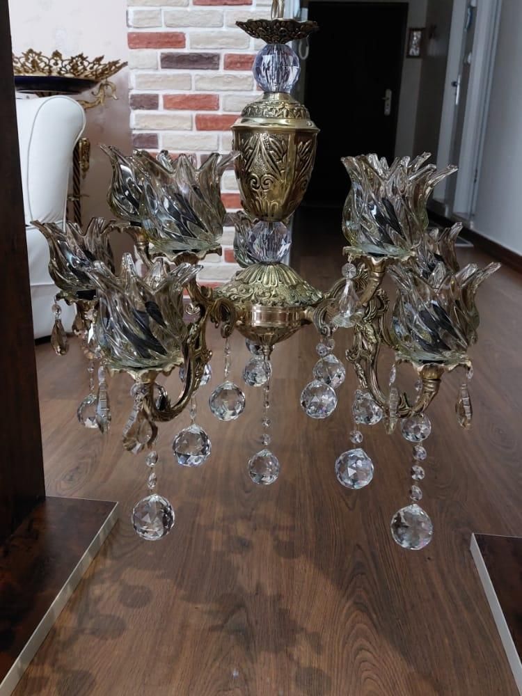 حراج لوستر های کاملا برنز با لاله و آویز زیبا|لوستر و چراغ آویز|سنندج, |دیوار