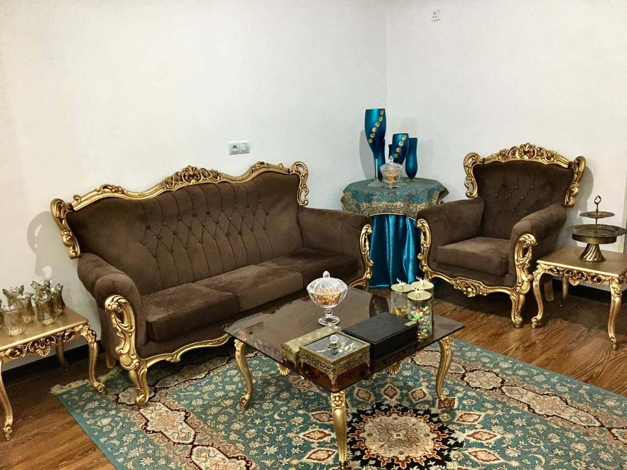 مبلمان نیم ست ۴ نفره،ناهارخوری،فرش، جلومبلی،دوعسلی|مبلمان خانگی و میز عسلی|اهواز, کیانپارس |دیوار