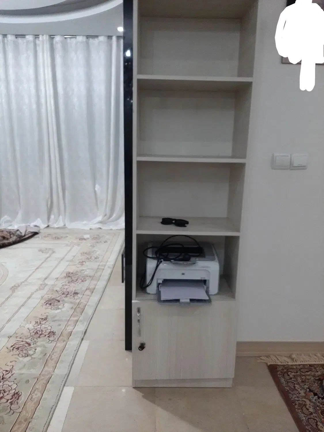 کتابخانه ام دی اف ۴ طبقه بایک کمد|کتابخانه، شلف، قفسه‌های دیواری|تهران, افسریه جنوبی|دیوار