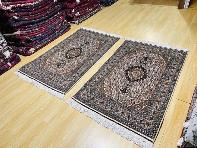 جفت ذرع نیم ماهی کرم قهوه ای|فرش|تهران, سلسبیل|دیوار