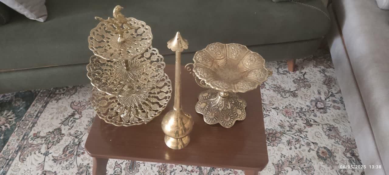 میوه خوری سالنی،شیرینی،اجیل خوری برنزی گلاب برنجی|صنایع دستی و سایر لوازم تزئینی|تهران, شهرک شریفی|دیوار