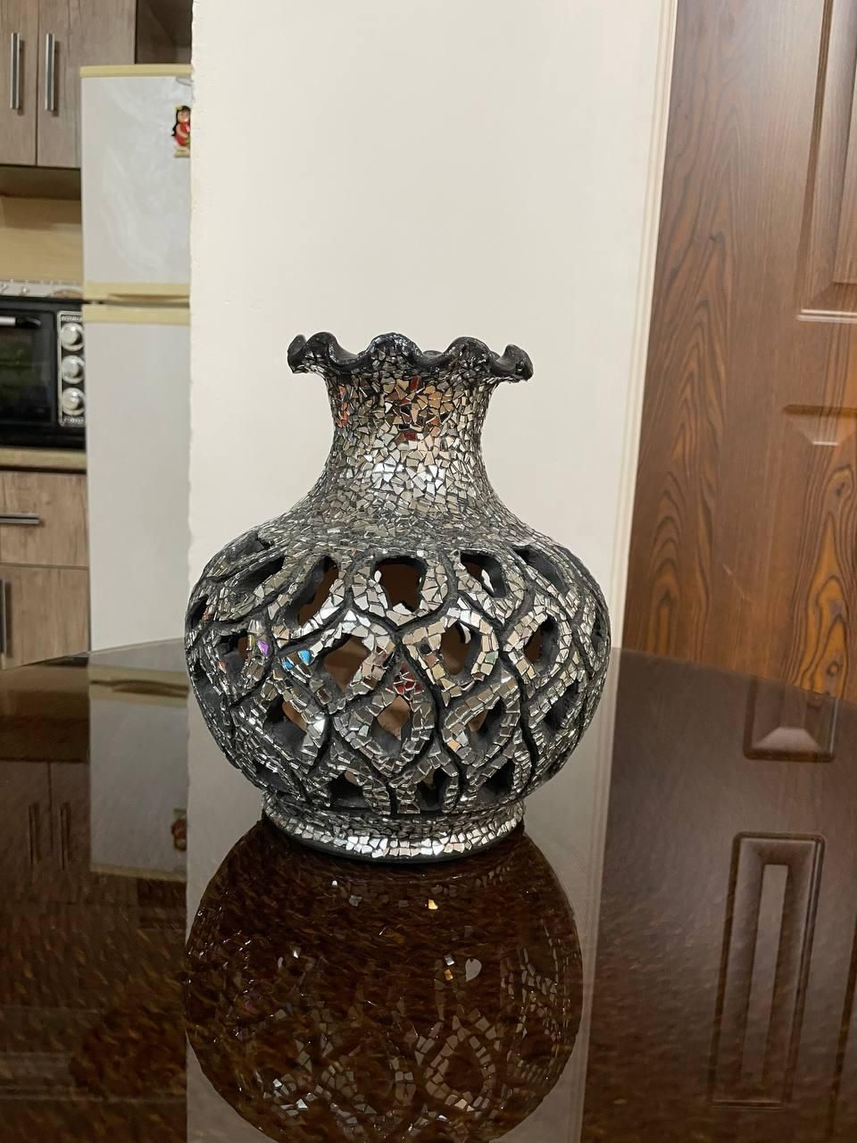 گلدان و پارچ آینه کاری|صنایع دستی و سایر لوازم تزئینی|رشت, پل تالشان|دیوار