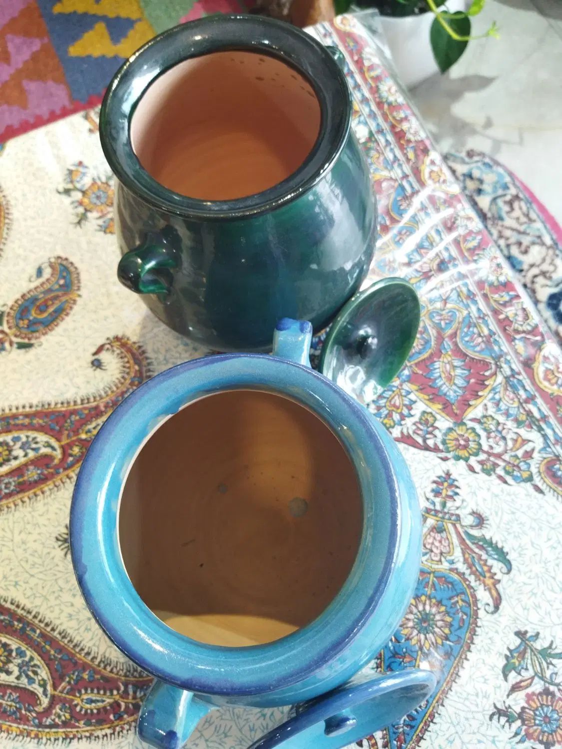 کوزه های ماست نو در دو سایز و دو رنگ سبز و آبی|ظروف نگهدارنده، پلاستیکی، یک‌بارمصرف|شیرود, |دیوار