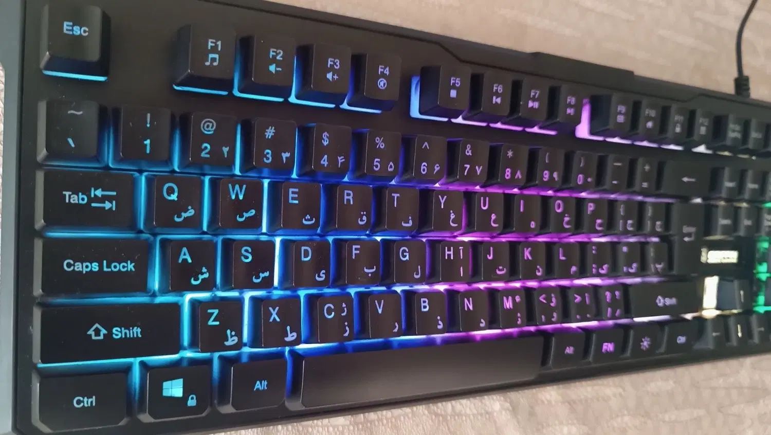 ست موس و کیبورد گیمینگ هیبریدی گرین RGB|قطعات و لوازم جانبی رایانه|تهران, فلاح|دیوار
