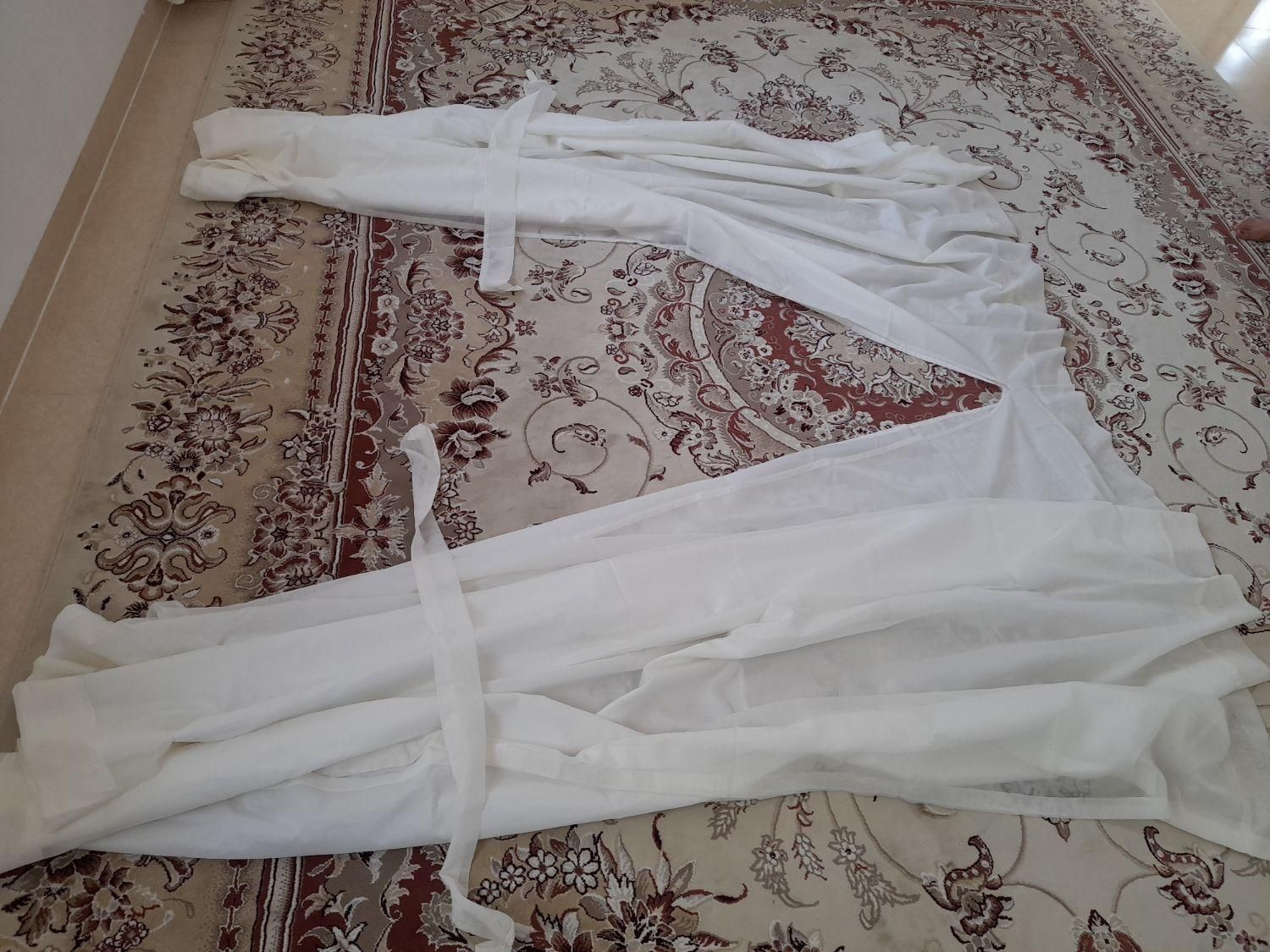 پرده ی حریر ساده پلیسه مخصوص آشپزخانه و اتاق|پرده، رانر، رومیزی|سرپل ذهاب, |دیوار