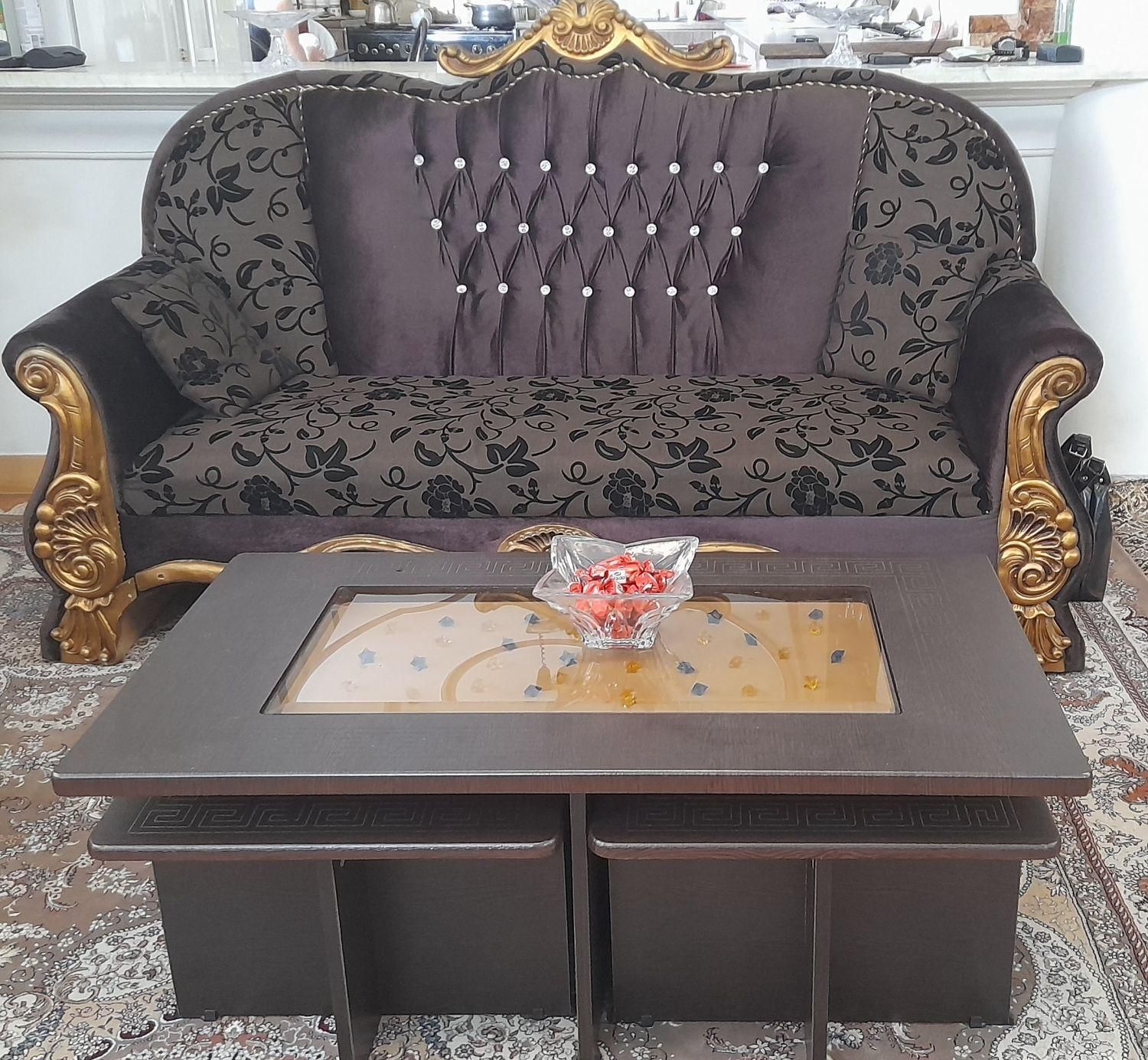 ست کامل مبلمان۹نفره به همراه میز عسلی و جلو مبلی|مبلمان خانگی و میز عسلی|لنگرود, |دیوار