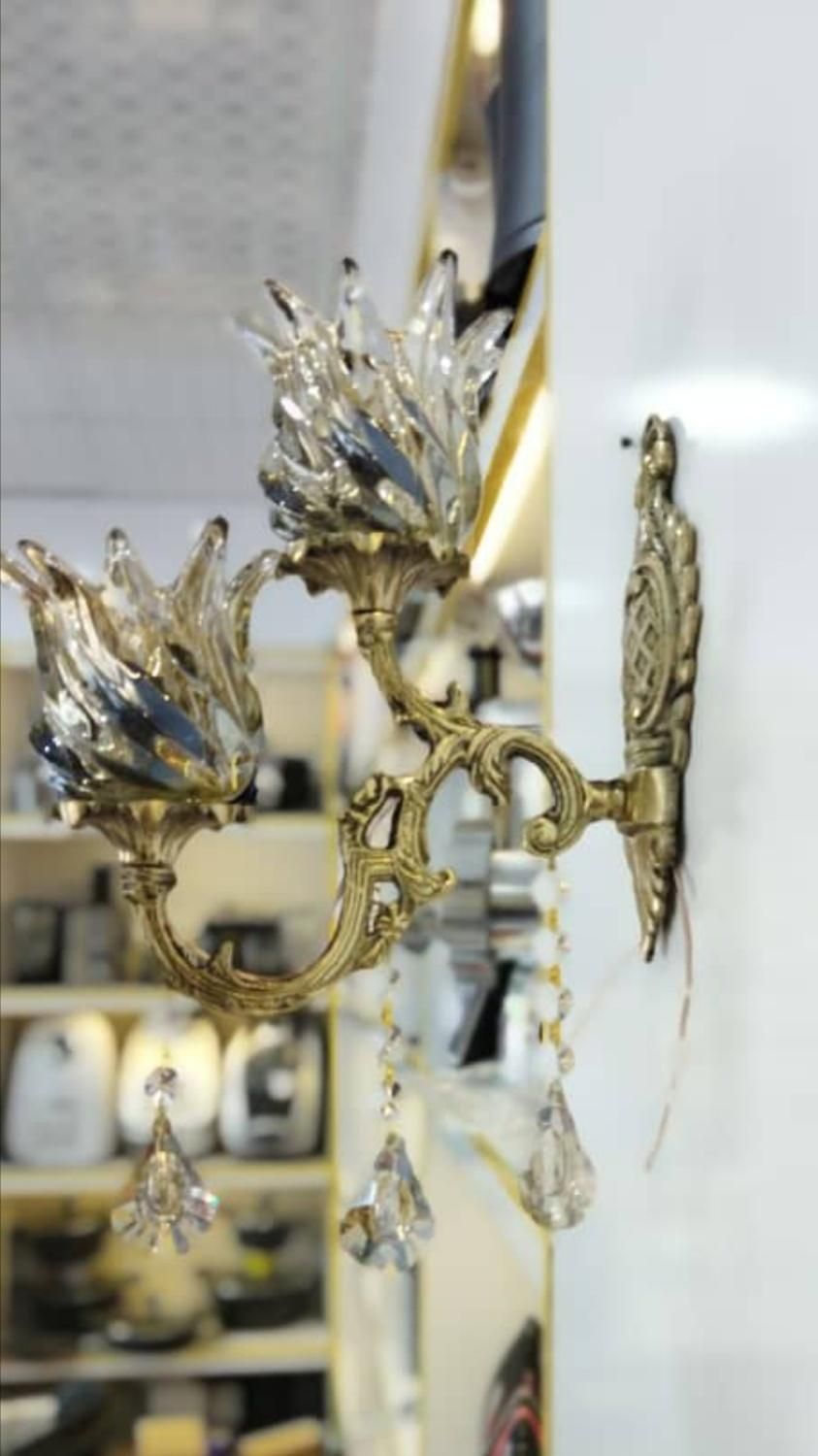 حراج لوستر های کاملا برنز با لاله و آویز زیبا|لوستر و چراغ آویز|سنندج, |دیوار