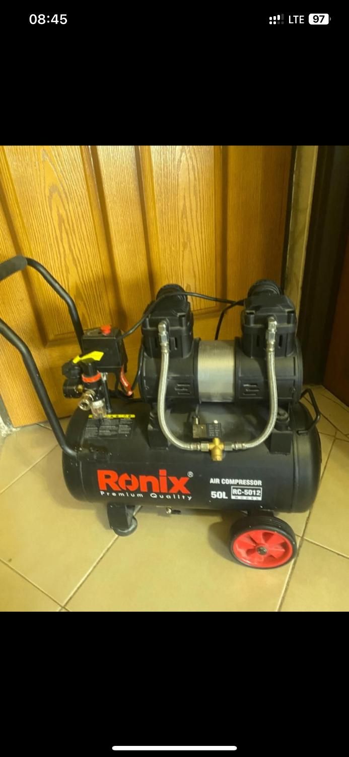 کمپرسور باد رونیکس 50 لیتری مدل 5012 موتور سایلنت|ماشین‌آلات صنعتی|اصفهان, الهیه|دیوار