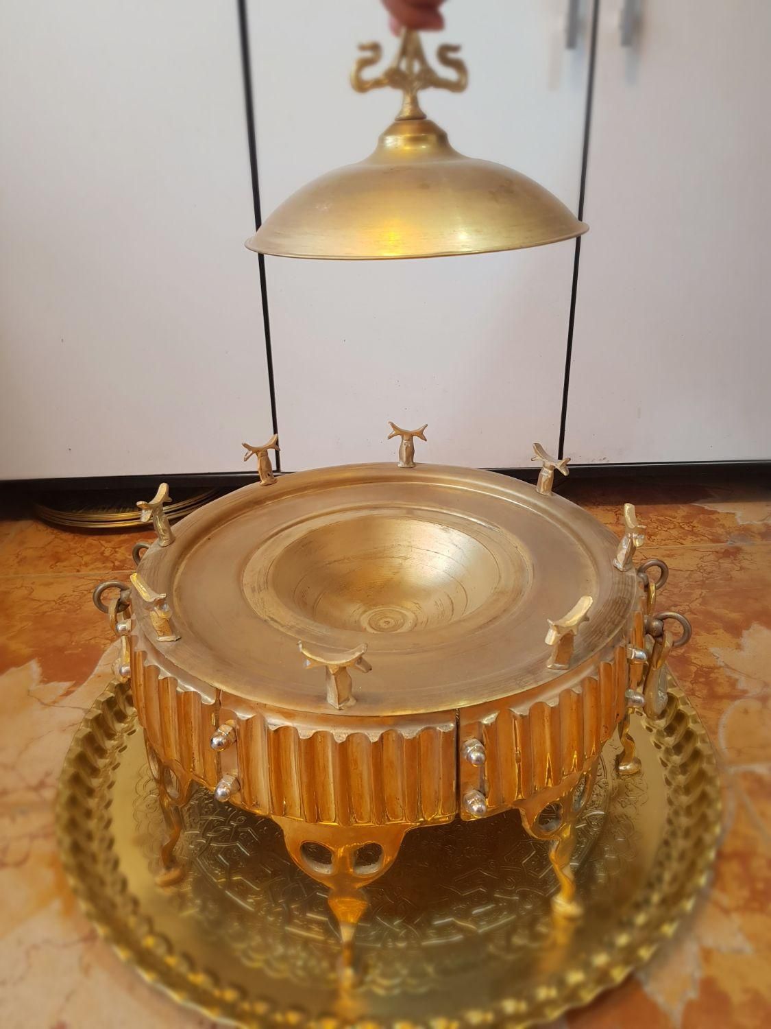 منقل پایه ذغالی برنجی *|کلکسیون اشیاء عتیقه|قزوین, |دیوار