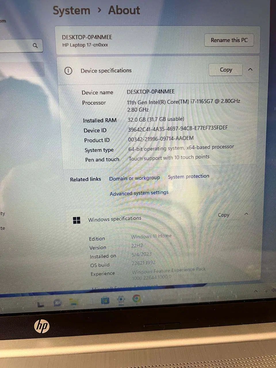لپ تاپ ۱۷ HP تاچ رم ۳۲نسل ۱۱ corei7 حافظه ۲ ترا|رایانه همراه|تهران, گلستان (شهرک راه آهن)|دیوار