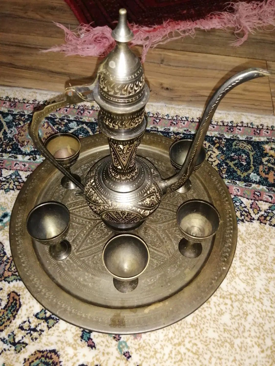 جام و گیلاس همراه سینی|صنایع دستی و سایر لوازم تزئینی|تهران, خانی آباد نو شمالی|دیوار