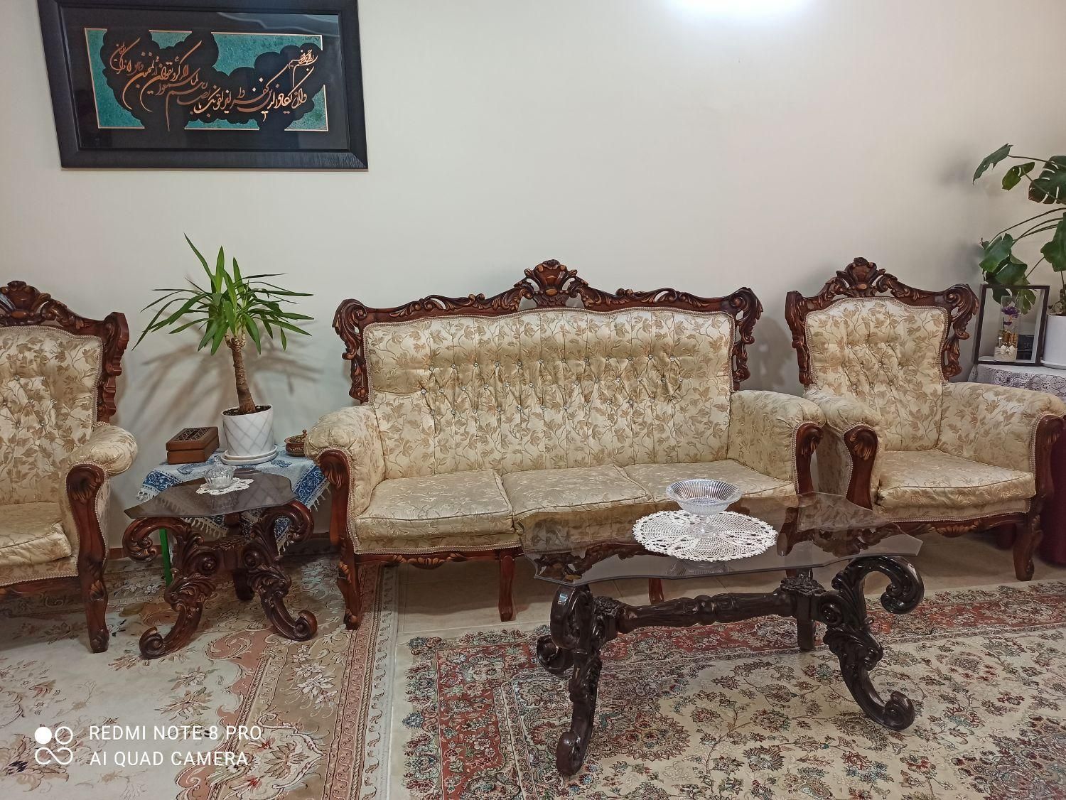 مبل ۹نفره استیل،۳تا جلومبلی|مبلمان خانگی و میز عسلی|تهران, عبدل‌آباد|دیوار