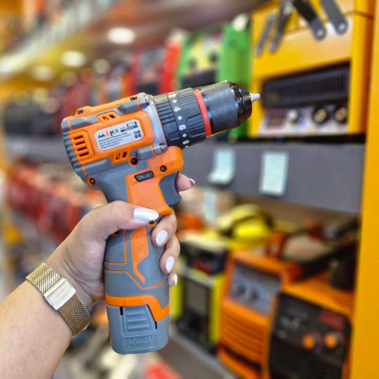 دریل شارژی براشلس 16.8 ولت مکس MAKS مدل DB2|ماشینآلات صنعتی|مشهد, کوشش|دیوار