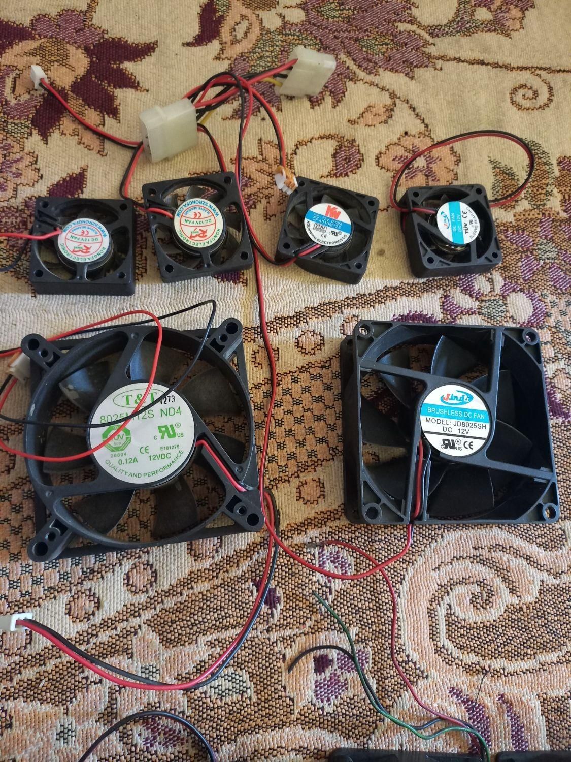 فن کامپیوتر ۱۲ و۲۴ و۳۵ ولت فن سی پی یو کامپیوتر|قطعات و لوازم جانبی رایانه|کرج, مصباح|دیوار