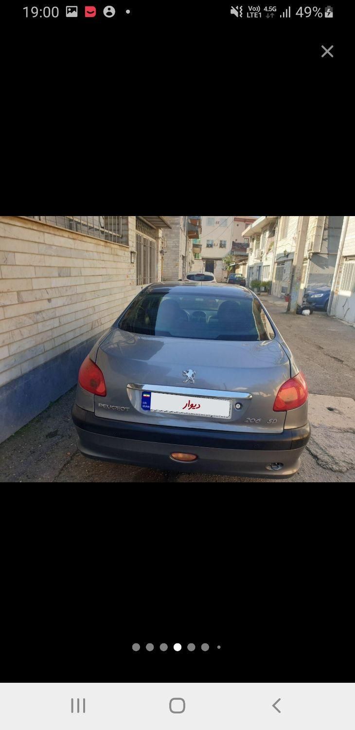 پژو 206 SD V8، مدل ۱۳۹۵|خودرو سواری و وانت|رشت, رودباری|دیوار