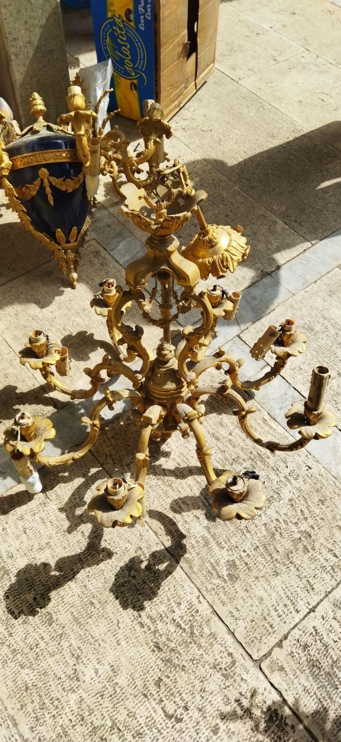 فروش خریدارلوستر های برنزی ابکاری طلایی|لوستر و چراغ آویز|تهران, ستارخان|دیوار