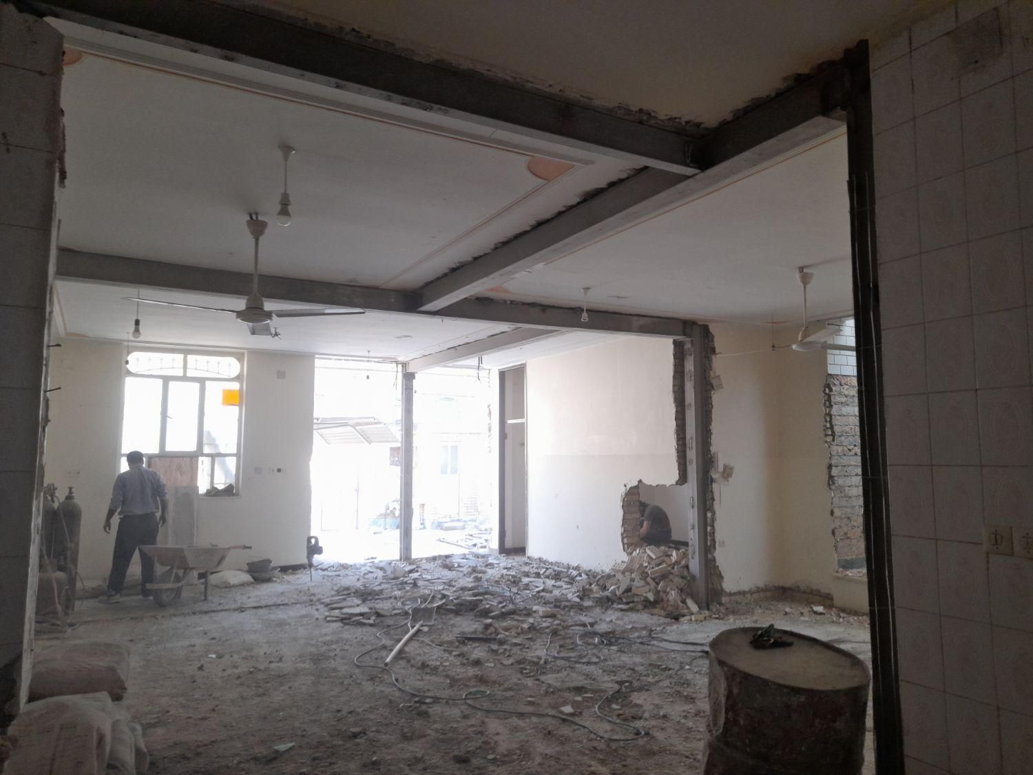 تخریب تعمیرات بازسازی  ستونگذاری جوشکاری برشکاری|خدمات پیشه و مهارت|اهواز, کیانشهر|دیوار