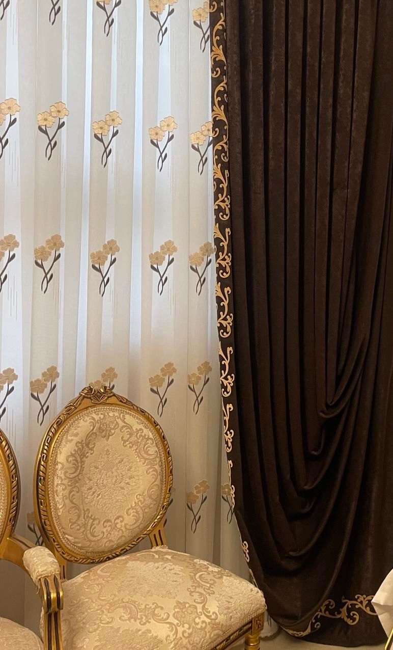دو۲عدد دکور پرده محمل ترک طرح دار تکه ای۱،۵۰۰،۰۰۰|پرده، رانر، رومیزی|کرج, گوهردشت|دیوار