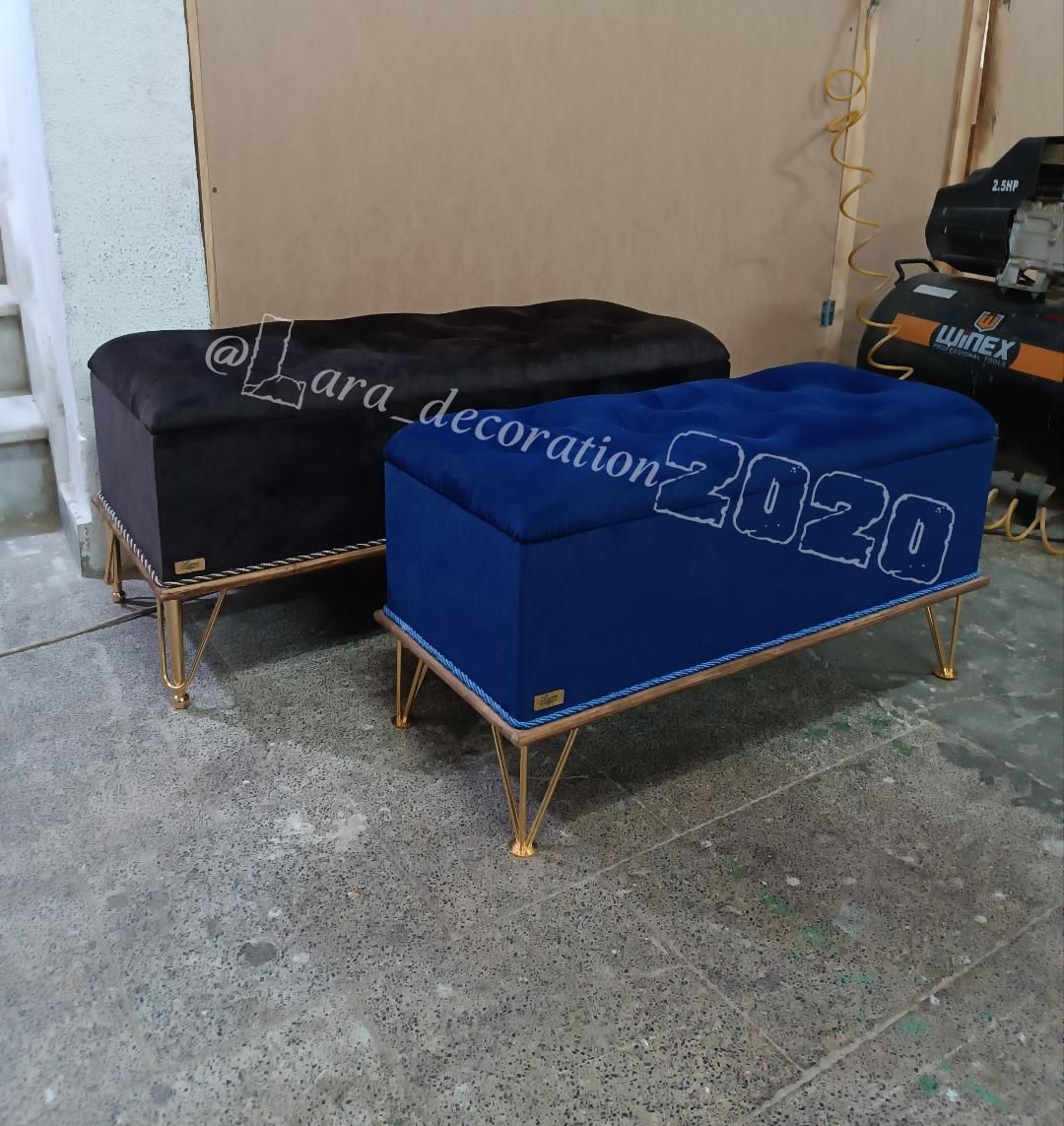 نیمکت پاف پایه فلزی مخروطی کد 502|صندلی و نیمکت|تبریز, |دیوار