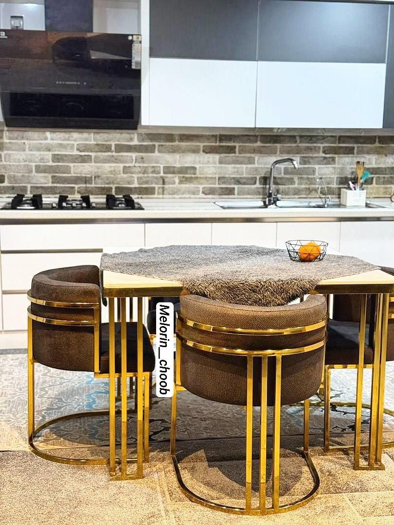 میز ناهار خوری و میز نهار خوری فلزی لیندا|میز و صندلی غذاخوری|تهران, نعمت‌آباد|دیوار