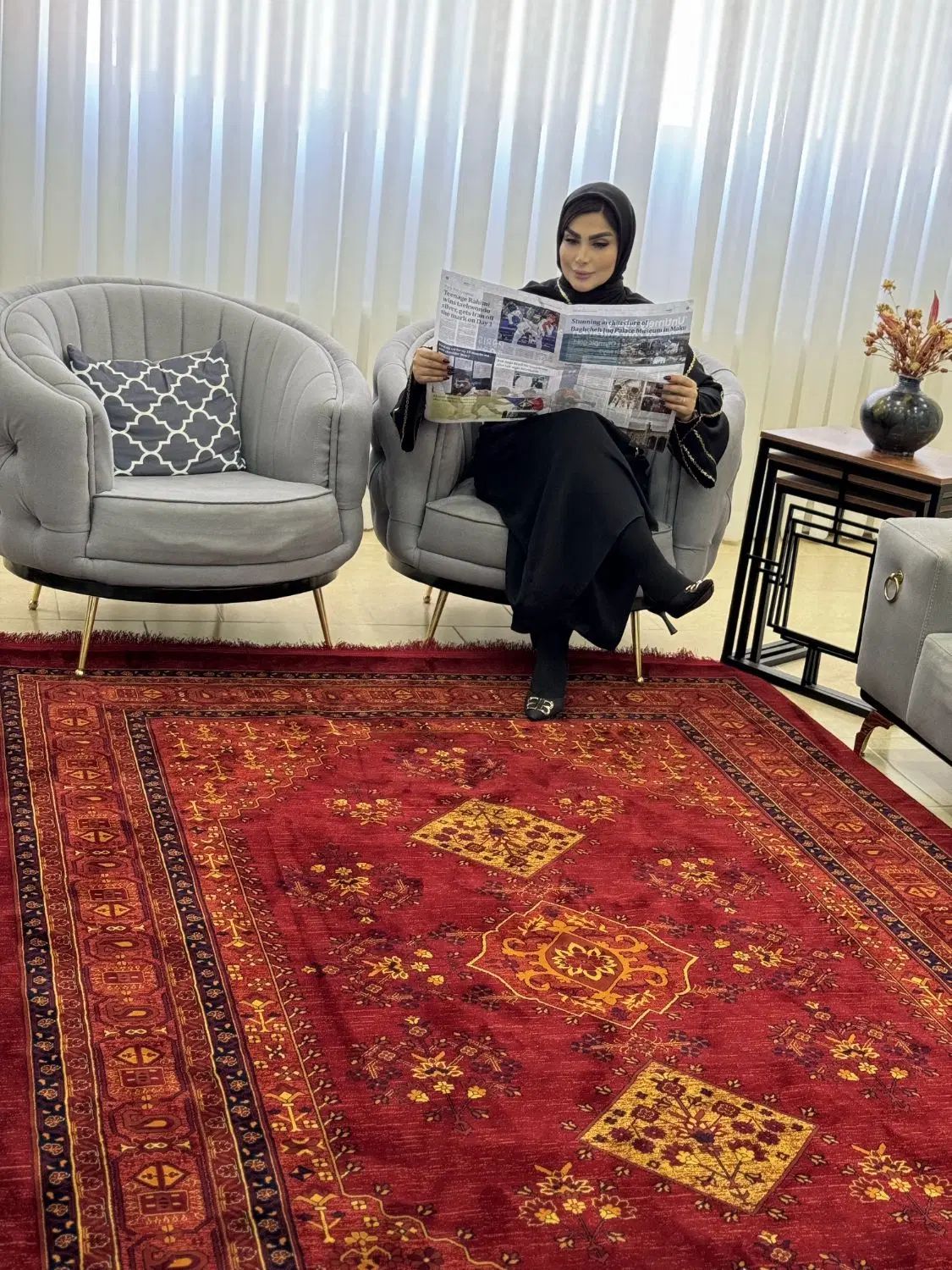 فرش سه ترنج قرمز واقعا دلبری میکنه ۱۲و۹و۶ متری|فرش|قم, باجک دو|دیوار