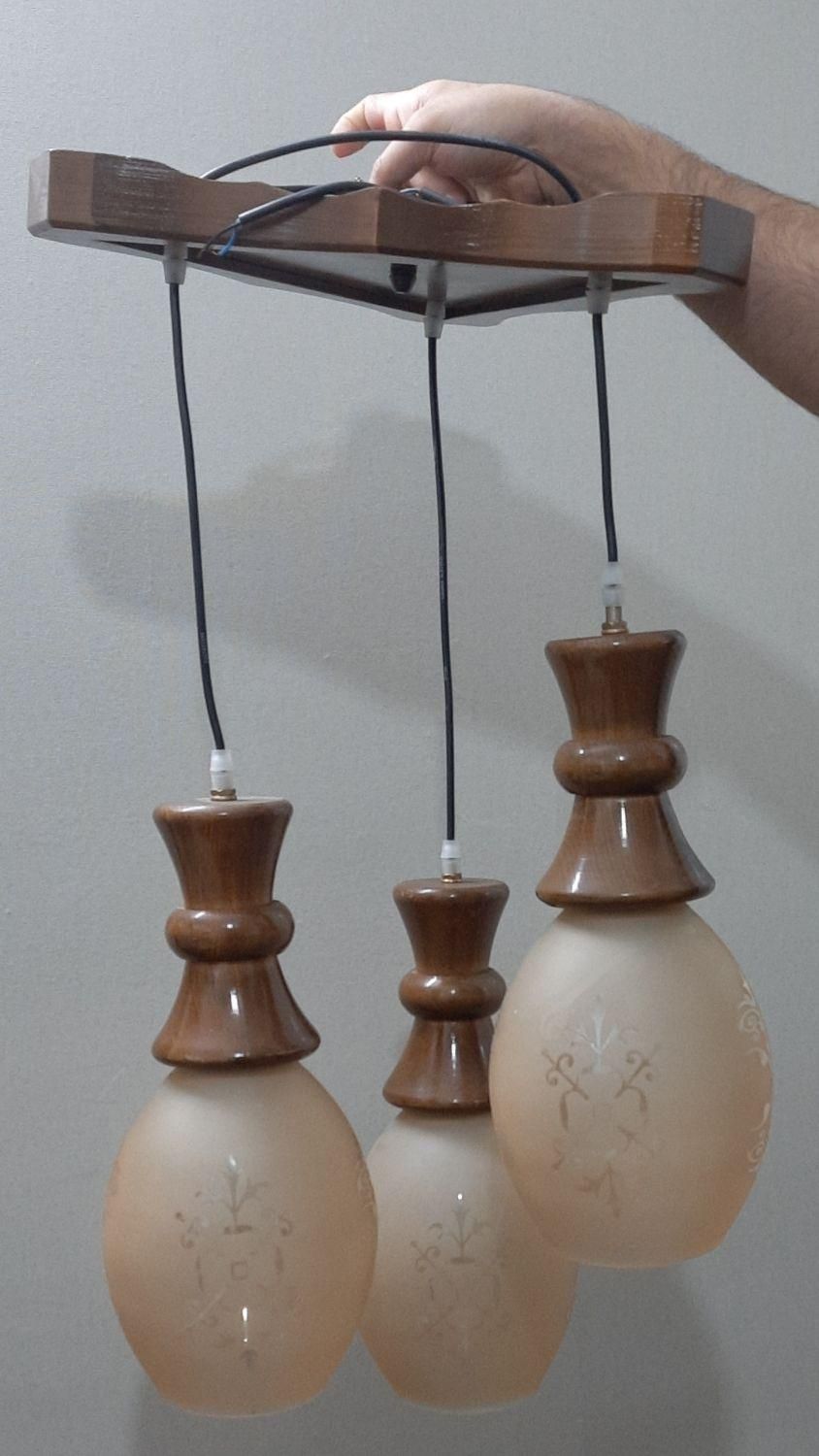 لوستر چوبی ‌|لوستر و چراغ آویز|اصفهان, شفق|دیوار