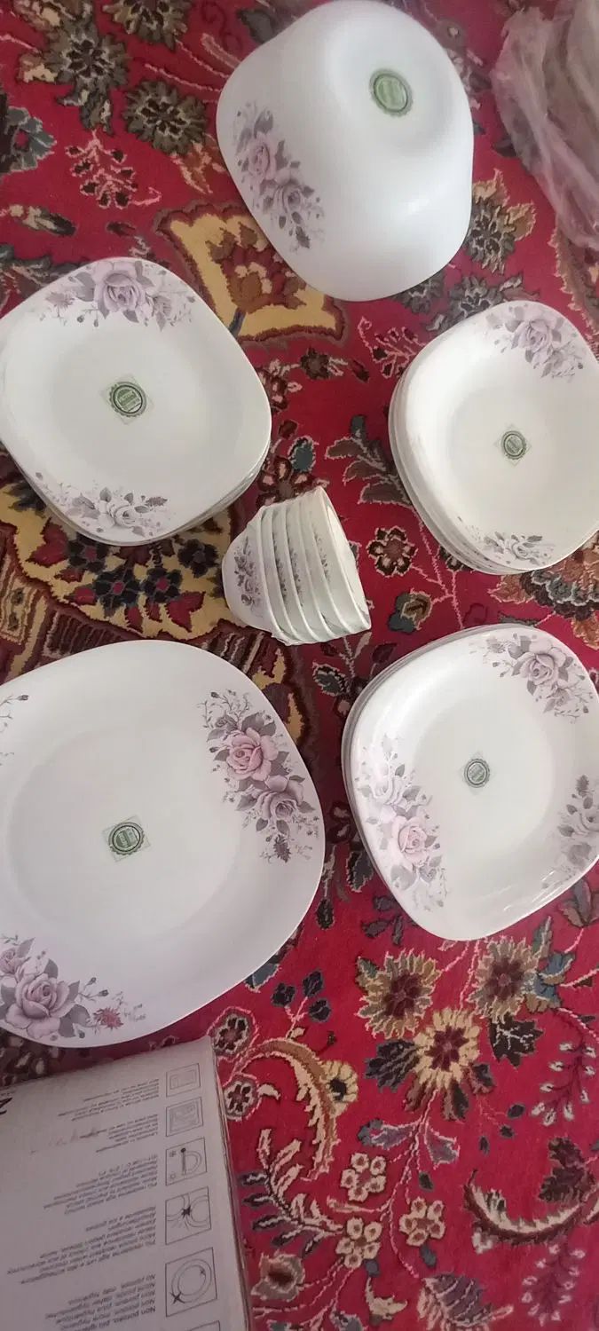 دو سرویس بشقاب کاسه آرکوپال نو مارک گلوریا|ظروف سرو و پذیرایی|لردگان, |دیوار