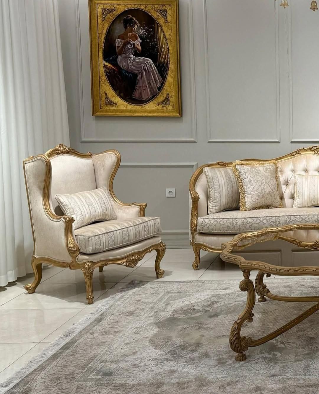 مبل کلاسیک مدل راشل|مبلمان خانگی و میز عسلی|رشت, سیا اسطلخ|دیوار