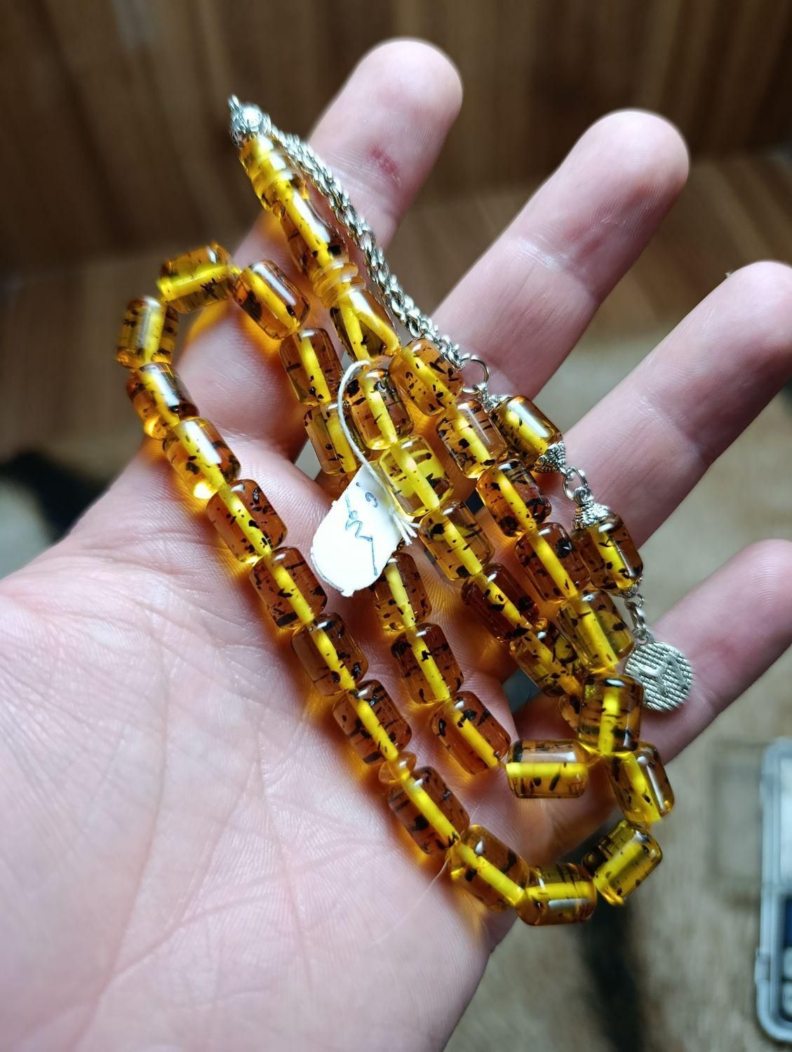 تسبیح کهربا پودری زردار|بدلیجات|ارومیه, |دیوار