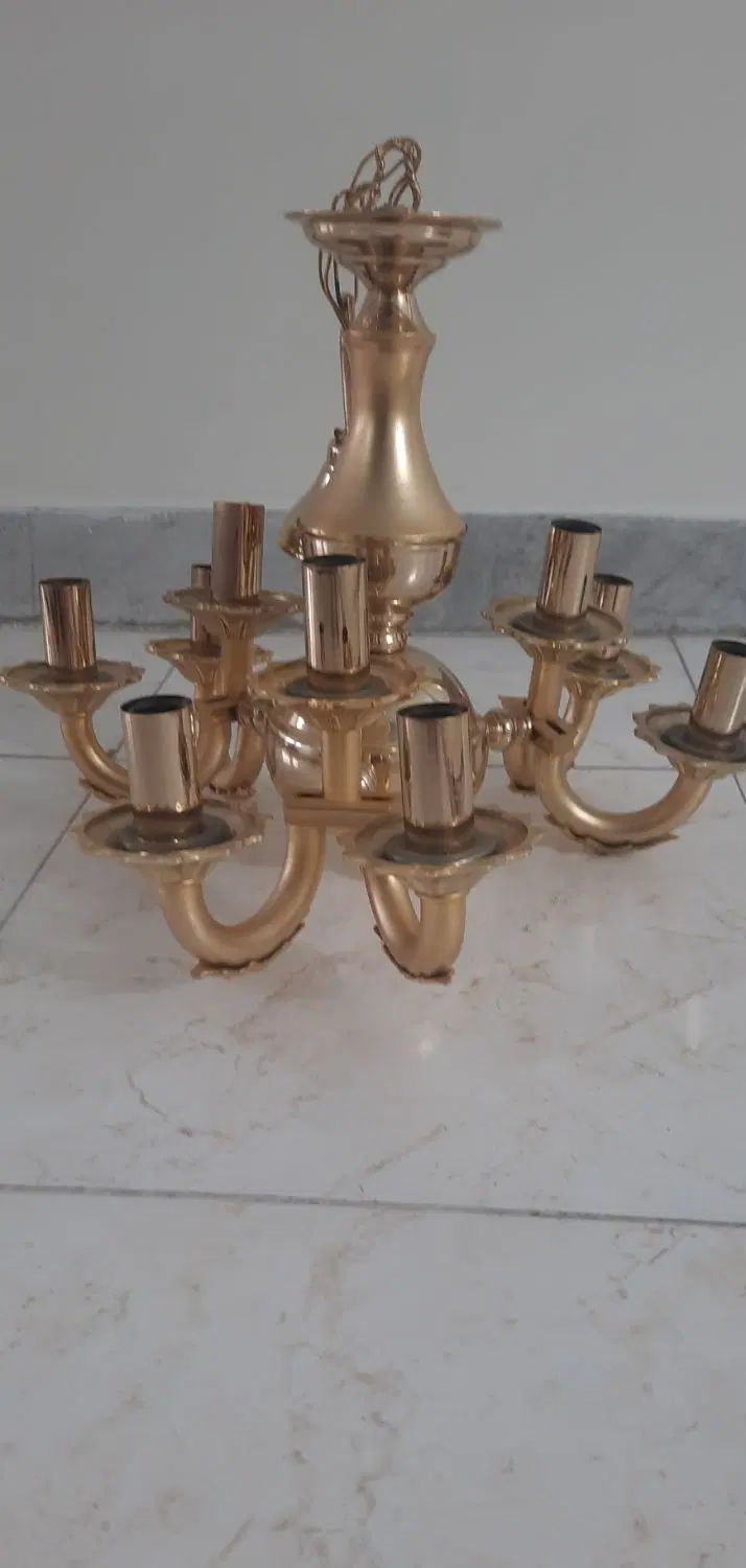 لوستر ۹ شعله ۳ شاخه|لوستر و چراغ آویز|تهران, توحید|دیوار