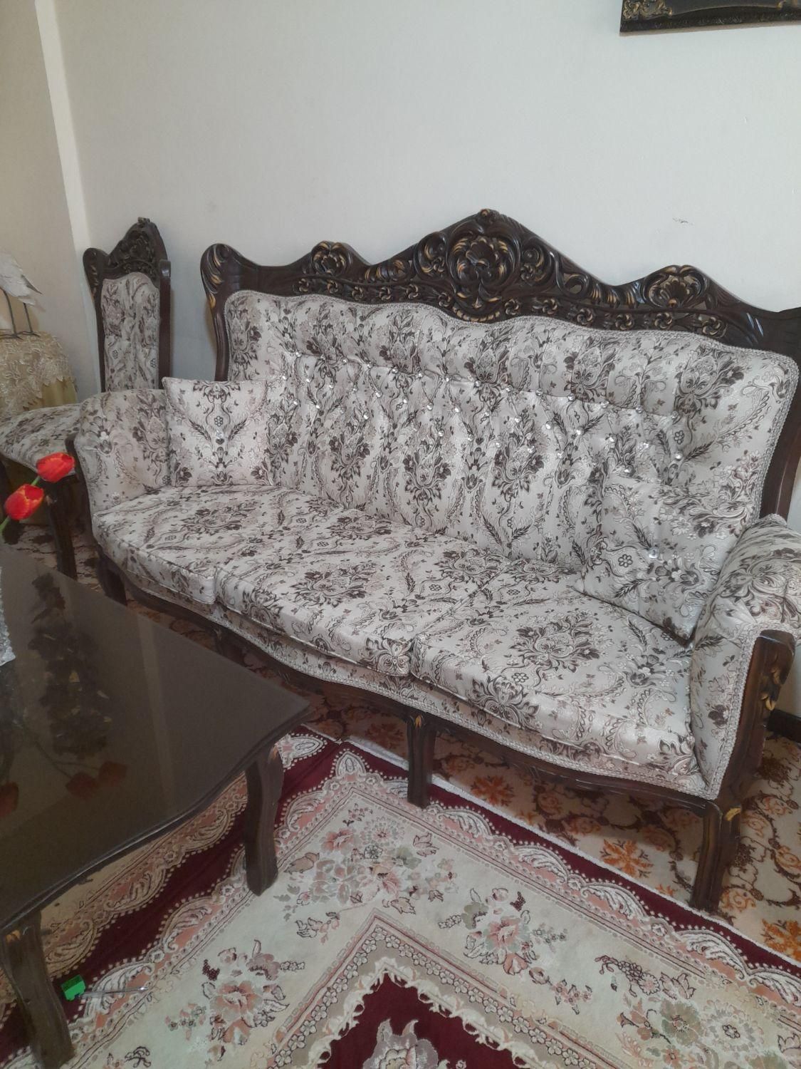 مبلمان استیل ۹نفره|مبلمان خانگی و میز عسلی|تهران, قیام‌دشت|دیوار