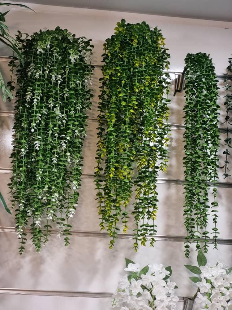 بوته گل مصنوعی برگ شمشاد آبشاری آویز|گل مصنوعی|فردیس, فردیس|دیوار