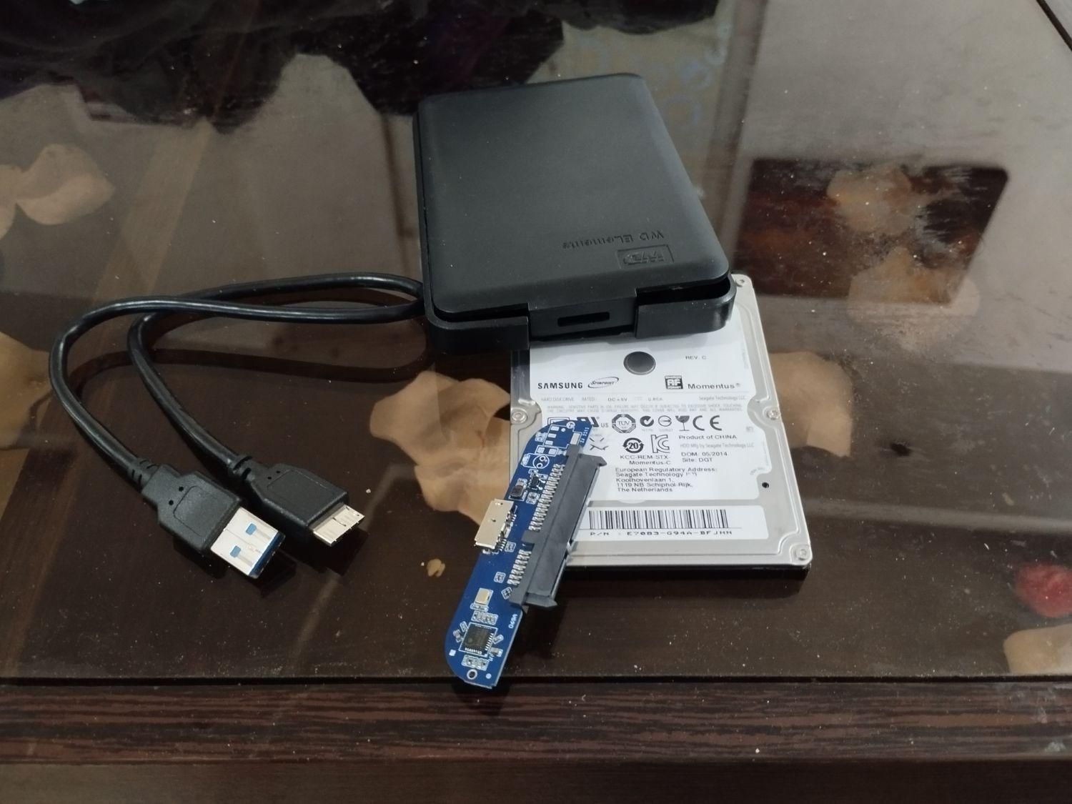 هارد به همراه باکس تبدیل به usb|قطعات و لوازم جانبی رایانه|اهواز, سپیدار|دیوار