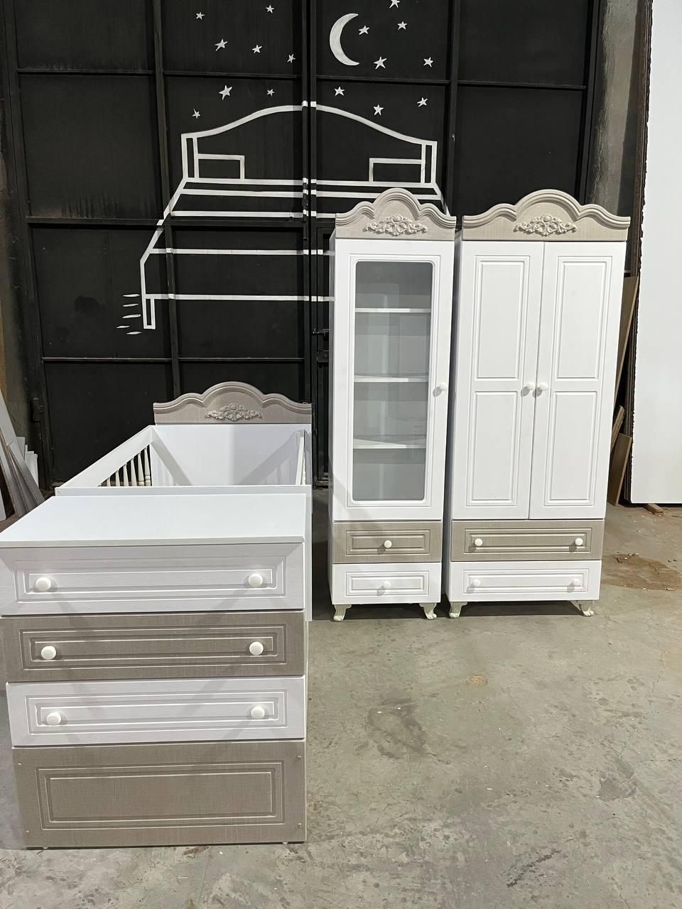 سرویس نوزادی اقتصادی/کمد و ویترین/تخت /اریکا چوب|تخت و سرویس خواب|مشهد, خین عرب|دیوار