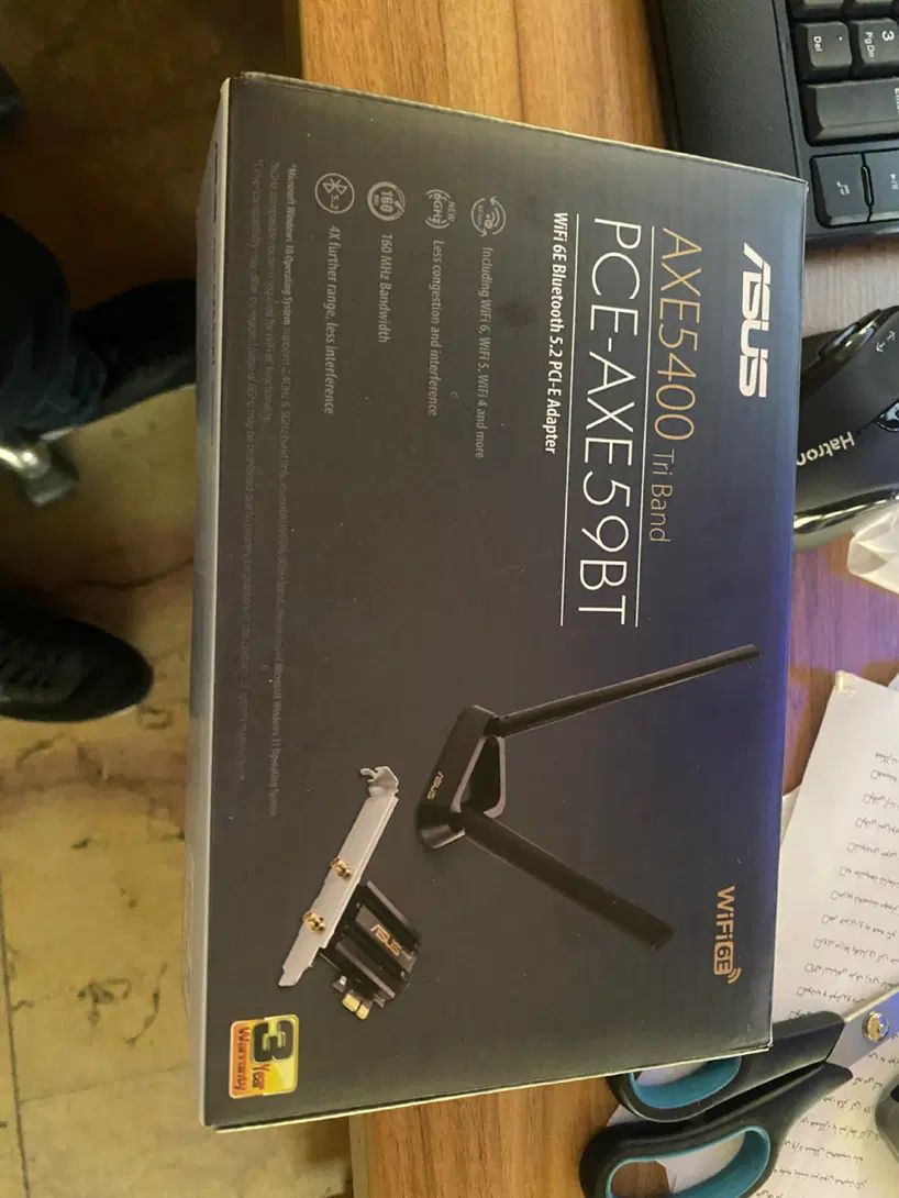 کارت شبکه بی سیم ایسوس مدل PCE-AXE59BT|مودم و تجهیزات شبکه|تهران, شهرک دانشگاه|دیوار