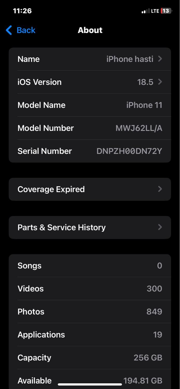 اپل iPhone 11 با حافظهٔ ۲۵۶ گیگابایت|موبایل|فردیس, |دیوار