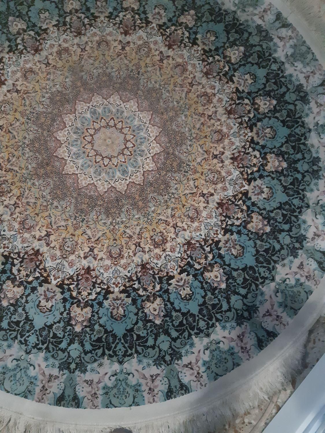 دو عدد فرش گرد یکونیم متری یکی ماشینی وترکیه|فرش|تبریز, |دیوار