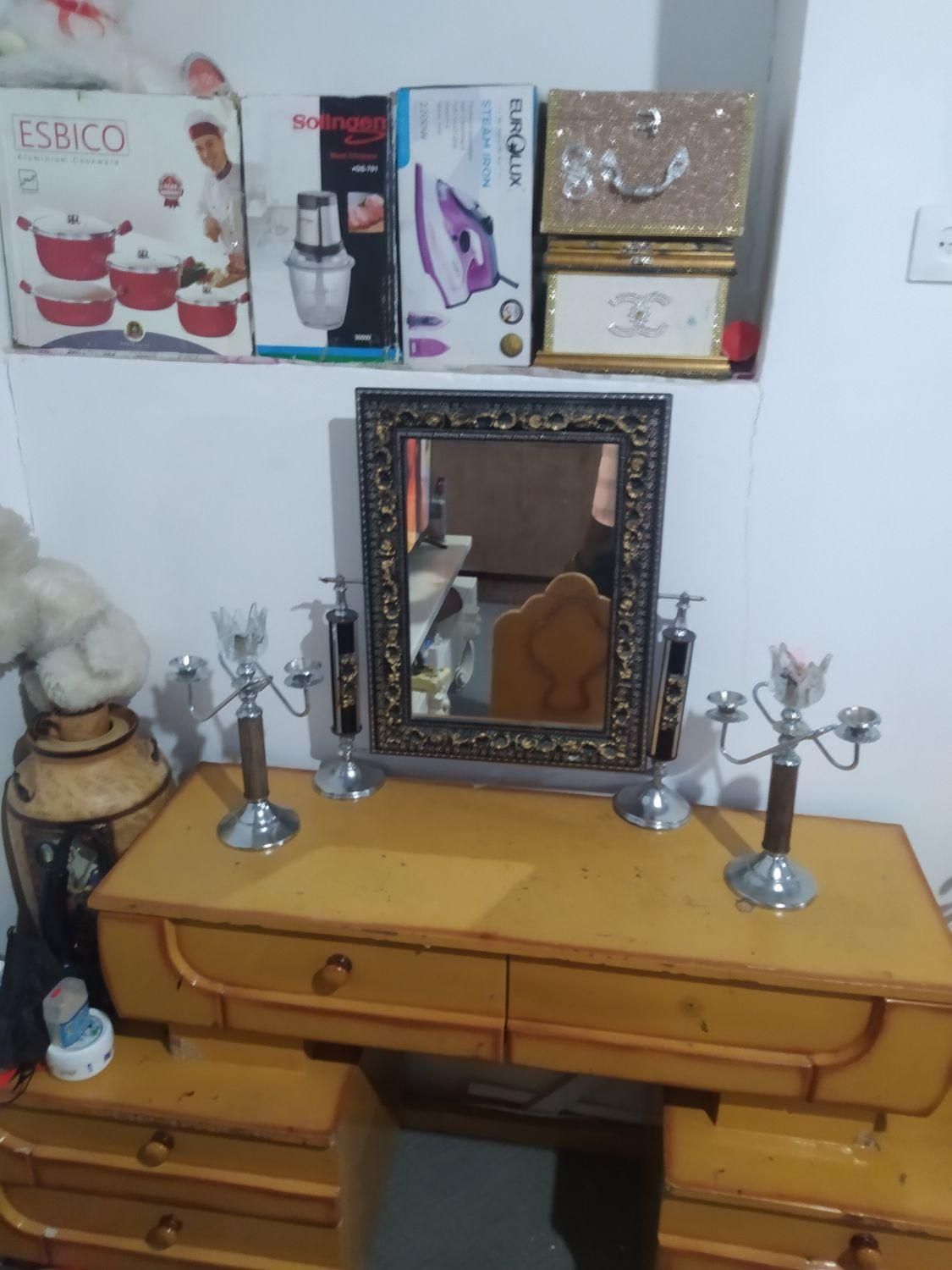 اینه شمعدان همراه میز صندلی|آینه|مبارکه, |دیوار