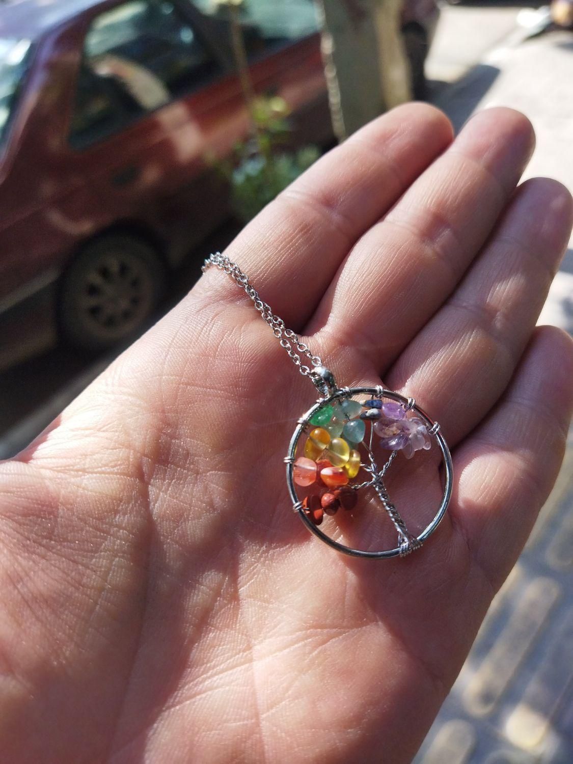 گردنبند هفت چاکرااصل درخت|بدلیجات|ارومیه, |دیوار