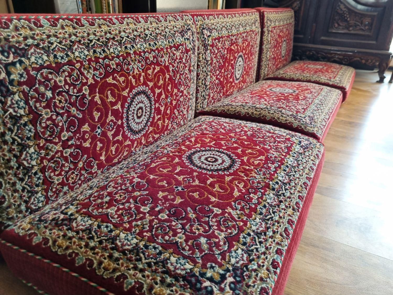 پشتی طرح قالی ماشینی درجه یک|پشتی|کرمان, |دیوار