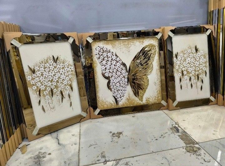 تابلو سه تیکه تکسچر|تابلو، نقاشی، عکس|ری, صالح‌آباد شرقی|دیوار