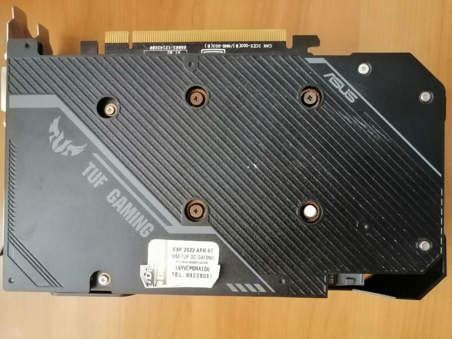 گرافیک ۱۶۵۰ ۴ گیگ،  1650 TUF ASUS|قطعات و لوازم جانبی رایانه|تهران, نجات اللهی|دیوار