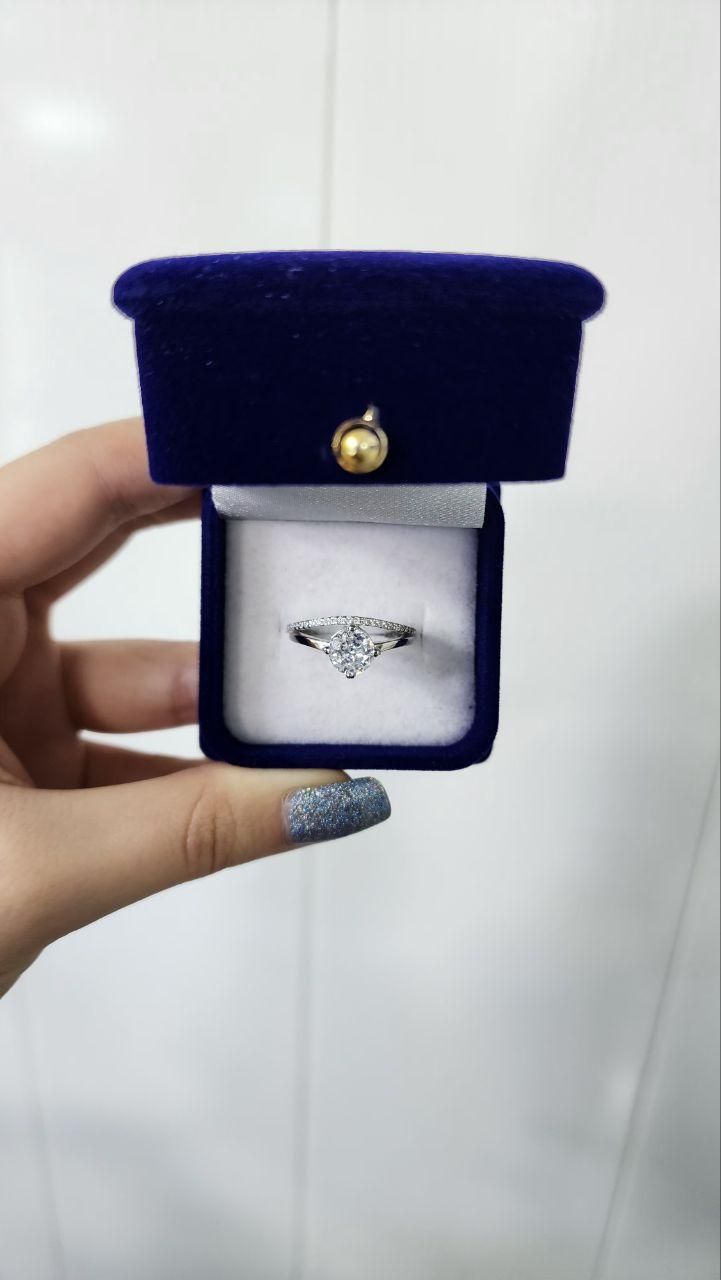 انگشتر دو لاین تک نگین نقره اصل ۹۲۵|بدلیجات|کرمانشاه, |دیوار