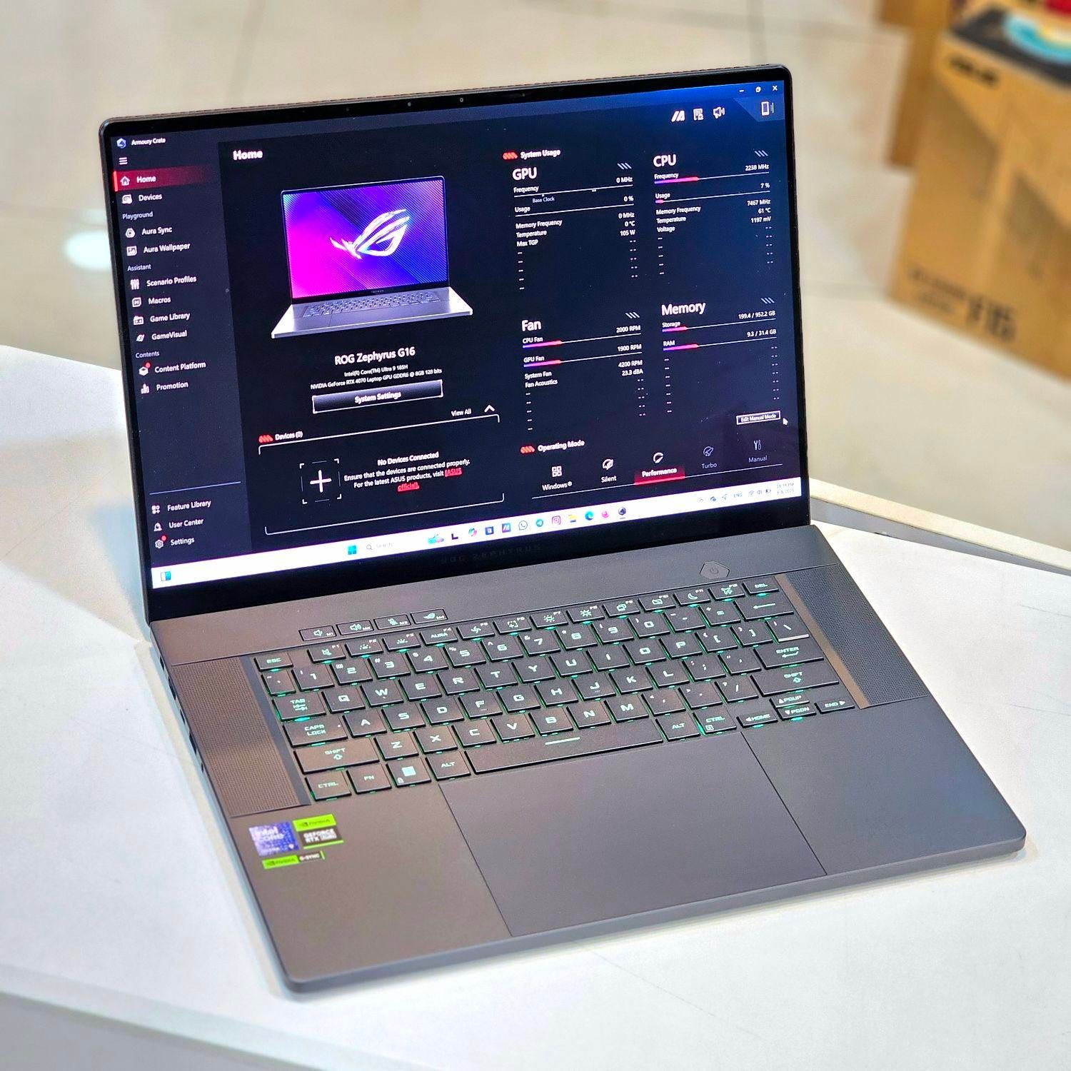 لپتاپ ASUS ZEPHYRUS GU605MI رم 32 گیگ آنباکس|رایانه همراه|شیراز, ملاصدرا|دیوار