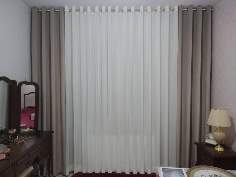 پرده پذیرایی پانچ با دستک مخملی|پرده، رانر، رومیزی|مشهد, شهید فرامرز عباسی|دیوار